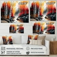 thumbnail image 4 of Designart Red And Orange Birch Trees By The River Canvas Wall Art, 4 of 5