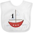 thumbnail image 3 of Inktastic First Birthday-1 Year Old Red Boat Boys or Girls Baby Bib, 3 of 4