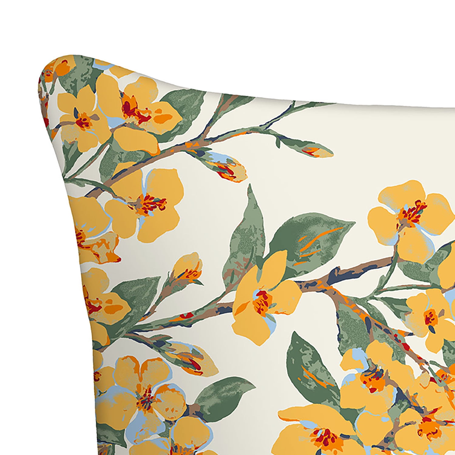 Mainstays 16" x 16" Reversible Bird Duo Decorative Outdoor Throw Pillow, Multi