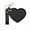 Black, variant on Shoreew Love Heart Shape Makeup Mirror Waterproof Faux Leather Vanity Mirror Keychain Portable Travel Women Handheld Cosmetic Mirror Bag Pendant
