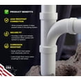 thumbnail image 5 of 3" x 3" x 2" PVC DWV Combination Wye & 1/8 Bend 45° Elbow Reducing Hub, White PVC Drain, (10 Pack), 5 of 7