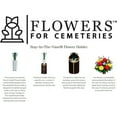 thumbnail image 3 of Sympathy Silks Artificial Cemetery Flowers 24" Red & White Roses/Lily Grass/Baby's Breath for a vase, 3 of 9