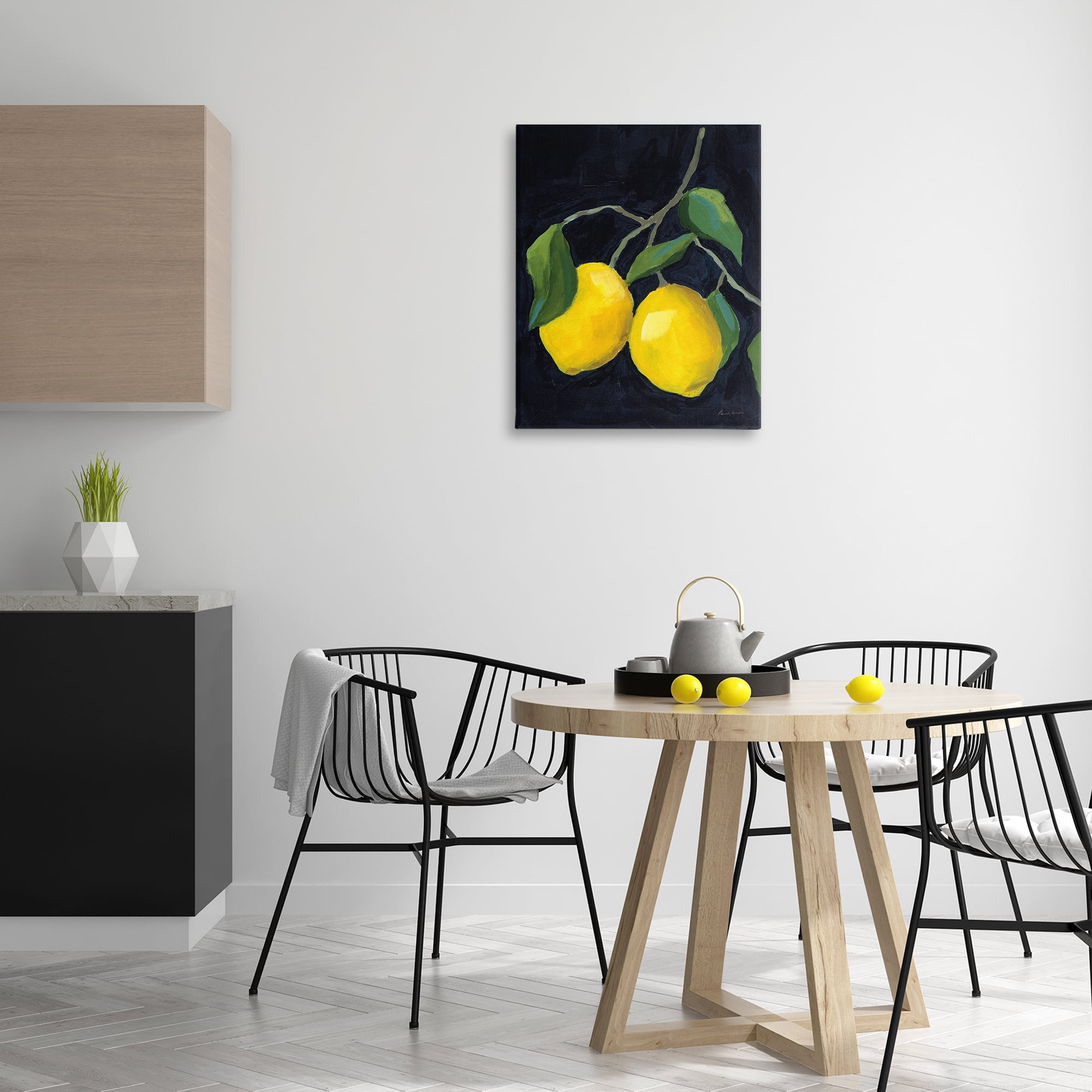 Stupell Industries Two Lush Lemons Food & Beverage Painting Wrapped Canvas Art Print Wall Art, 24 x 30