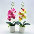 thumbnail image 4 of Walbest 14.6" Artificial Plant&nbsp;Flower Phalaenopsis Bonsai, Realistic&nbsp;Non-fading&nbsp;Outdoor Indoor Potted Fake Orchid Flower, 4 of 7