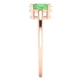 thumbnail image 3 of 1 ct Oval Cut Simulated Green Diamond Solitaire Engagement Ring for Women in 18K Rose Gold, 3 of 5