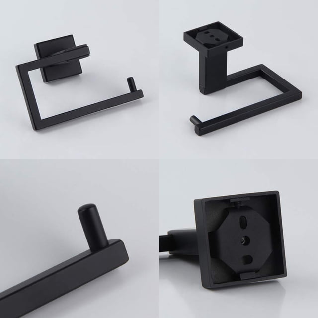 SWETRACE Soporte Negro De Papel Con Sencillo Y Material Metálico Para Almacenamiento En Cocina Y