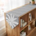 thumbnail image 4 of Tropical Plants Table Runner Linen Burlap Table Runner 108 Inches Long Summer Coastal Palm Tree Leaves Light Grey Dresser Scarves for Kitchen Island Coffee Dining Room Party Holiday Decor 13"x108", 4 of 8