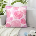 thumbnail image 6 of ZICANCN Pink Roses Decorative Throw Pillow Covers, Bed Couch Sofa Decorative Knit Pillow Covers for Living Room Farmhouse, 22"x22", 6 of 8
