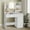 White - 3 Drawers, variant on Fenbeli White Vanity Desk with Lighted Mirror, Makeup Table with Charging Station, Large Vanity Set with 3 Storage Compartments for Bedroom