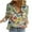 Multicolor, variant on WREESH Womens Fashion Blouses Casual Turndown Collar Print Long Sleeve Button Shirt Blouse Multicolor