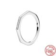 thumbnail image 1 of Anillos de plata de ley 100% 925 auténtica para mujer, corona, corazón, flor, ala, circonita transparente, brillante, Pantaro CZ, joyería de aniversario, 1 of 4