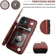 thumbnail image 7 of MYKOMI Compatible with iPhone 12 Mini Wallet Case with Card Holder, PU Leather Kickstand Card Slots Case, Double Magnetic Clasp and Durable Shockproof Cover 5.4 Inch(Brown), 7 of 7