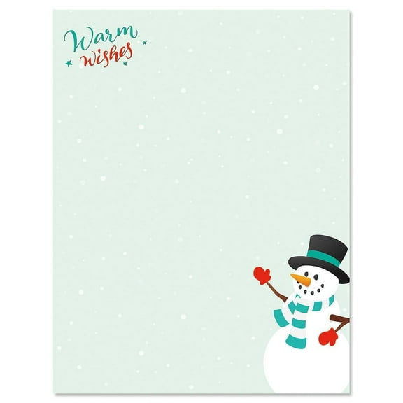 Current Snowy Holiday Christmas Letter Paper - Set of 25, 8 1/2" x 11", Computer Compatible
