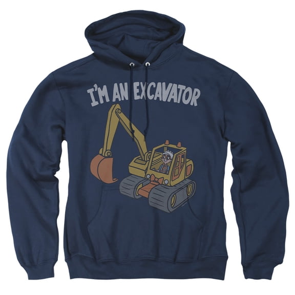 Blippi I'm an Excavator Adult Pull-Over Hoodie, Navy, 2X-Large
