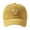 R Yellow, variant on Womens Washed Baseball Cap Heart Dog Paw Print Sun Hat Outdoor Visor Cap Black