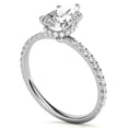 thumbnail image 5 of Solitaire Brilliance 2.5Ct Pear Lab Grown Diamond Hidden Halo with Pave Accent Wedding Solitaire Ring 10K White Gold, Ring Size 6, 5 of 5