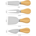 thumbnail image 2 of EIGTHTAIL 4 Pieces Set Cheese Knives with Acacia Wood Handle, 2 of 5