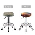 thumbnail image 5 of Lsque Rainbow Lamb Breakfast Pattern Round Bar chair cushion covers Velvet Fabric Premium Comfort Protects from Scratches and Stains for 14-17 Inch Chair-12 inch, 5 of 7