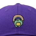 thumbnail image 2 of Dalix Rainbow Frog Embroidered Womens Cotton Dad Hat Baseball Cap Adjustable in Purple, 2 of 5