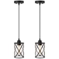 thumbnail image 1 of Luces colgantes Osimir Kitchen Island, cristal negro, paquete de 2 unidades, CH9176-1, 1 of 8
