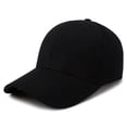 thumbnail image 2 of Sewkxo Adult Plain Baseball Cap Hat Classic Adjustable Size for All Seasons,Black One Size, 2 of 7