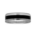 thumbnail image 3 of Men's Tungsten and Resin Beveled Edge Ring, 8mm, 3 of 4