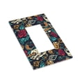 thumbnail image 7 of DouZhe 1-Gang Decorator/Rocker Wallplate, Vintage Skull Snake Flower Decorative Wall Plates, 7 of 7
