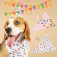 thumbnail image 4 of Reheyre 1 Set Pet Hat Neckerchief Letter Printing Eye-catching Pet Dogs Hat Bib Birthday Costume Pet Supplies, 4 of 8