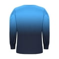 thumbnail image 4 of Kaemgyyd Womens Tops Long Sleeve Fall Shirts Gradient Notch V Neck Tunic Shirt Fashion Pleated Flowy Dressy Casual Blouses, 4 of 5