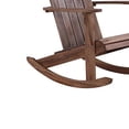 thumbnail image 2 of HomeRoots 352167 Classic Style Wooden Rocker Chair with Slated Backrest, Brown, 2 of 5