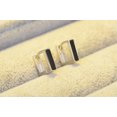 thumbnail image 5 of GKNET Womens 925 Silver Hoop Huggie Earrings Black Square Ear Clip Jewelry, 5 of 6
