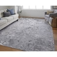 thumbnail image 5 of HomeRoots 2' X 3' Silver Gray And White Abstract Stain Resistant Area Rug, 5 of 10