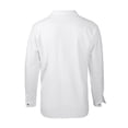 thumbnail image 2 of SWSMCLT Men's V Neck Shirt Top Button Down Long Sleeve Beach Holiday Cool Basic Fall Spring Casual White X-Large, 2 of 3