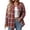 Black, variant on Women Plaid Shirt Jacket Seams Raw Edge Washed Oversized Shirt Jacket With Pockets Flannel Button Down Long Sleeve