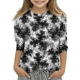 thumbnail image 3 of GERsome Boys Girls T Shirts 3/4 Sleeve Tie-Dye Tops Loose Fit Crewneck Tshirts Unisex Kids Casual Summer Tees Comfy Blouses for Kids 3-12 Years, 3 of 5