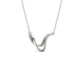 thumbnail image 2 of aaXia 10K White Gold 1/10ct. TDW Diamond Wavy Curved Bar Necklace (H-I, I1-I2), 2 of 5