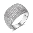 thumbnail image 4 of Women's Vintage Flower Ring with Micro-inlaid Diamond Accent Fashion Personality Ring Luxury Electroplated Ring for Women Anniversary Ring Party Jewelry, 4 of 7