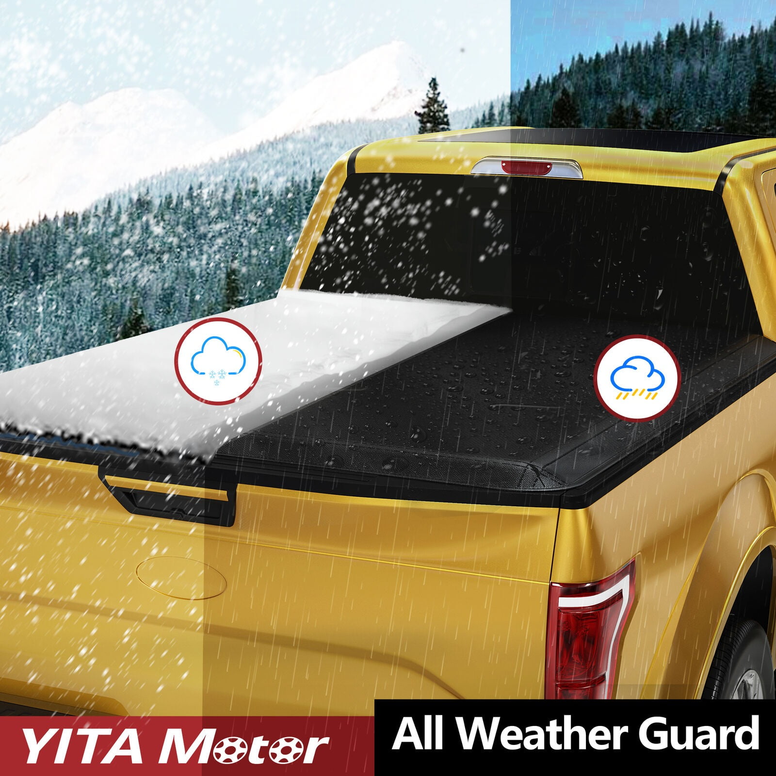 RVNI 6.4ft / 6.5ft Bed Soft Roll Up Tonneau Cover for 2002-2023 Dodge Ram 1500 2500 3500