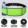 thumbnail image 3 of Riñonera con 3 bolsillos con cremallera, raya reflectante, portabotellas, cinturón para correr manos libres unisex para deportes, festivales, entrenamiento, viajes, correr, llevar teléfono móvil, 3 of 5