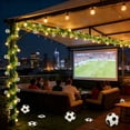thumbnail image 4 of 16.4ft LED Soccer Tinsel Garland - Battery Operated Green Foil String Lights with Football Accents - 2026 Stadium Decorations & Fan Cave Decor, 4 of 9