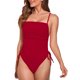 thumbnail image 1 of Trajes de baño de una pieza para mujer Trajes de baño de corte alto con lazo Traje de baño de bikini con cordón sexy - Claret, 1 of 6