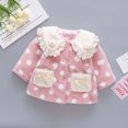 thumbnail image 1 of uublik Little Girls Coat Button Down Fleece Jacket with Pockets Fall Winter Outwear Pink, Size 1-6 Years, 1 of 3