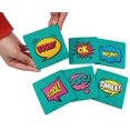 thumbnail image 6 of Inkdotpot Set of 6 Drink Coasters Easy Clean 4-inch SquareCoastersCork Base-Reusable- Comic, 6 of 8