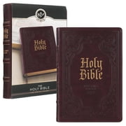 KJV Holy Bible, Giant Print Full-size Faux Leather Red Letter Edition - Thumb Index & Ribbon Marker, King James Version, Dark Brown