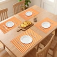 thumbnail image 3 of Unique Bargains Set of 6 Woven Placemats Washable Kitchen Mat Yellow, 3 of 6