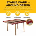 thumbnail image 4 of Christmas Truck Table Cloths for 3 Foot Rectangle Tables, Xmas Snowflakes Tree Farmhouse Wooden Patio Waterproof Elastic Fitted Tablecloths, Washable Rectangular Table Cover for Camping, 4 of 8