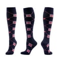 thumbnail image 2 of Fewfanhot Unisex High-Tube Sports Socks Print Breathable Cushioned Support Socks for Running, Hiking & Outdoor Fitness Activities, 2 of 6