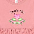 thumbnail image 4 of Inktastic Yaya's Girl Heart Flowers Girls Baby Dress, 4 of 5