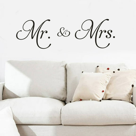 Cadorn Mr & Mrs Wall Decal 5032 – Romantic Home Decor Stickers for Wedding, Bedroom & Couples’ Space Adornment