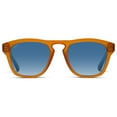 thumbnail image 4 of WearMe Pro Polarized Retro Large Rectangular Mens Sunglasses (Crystal Caramel/Gradient Blue Lens), 4 of 4